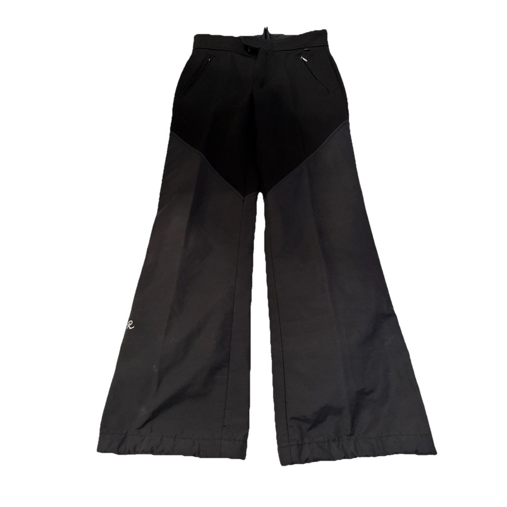 Vintage Roffe Women's Large Wool Blend Ski Pants Black   12  closure Bottom/dr